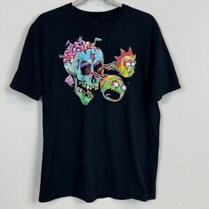 Rick & Morty Black Graphic T-shirt L